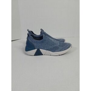 Mark Nason Shoes Womens A-Line-Mila Sneakers Blue Knit Slip On Sz 7